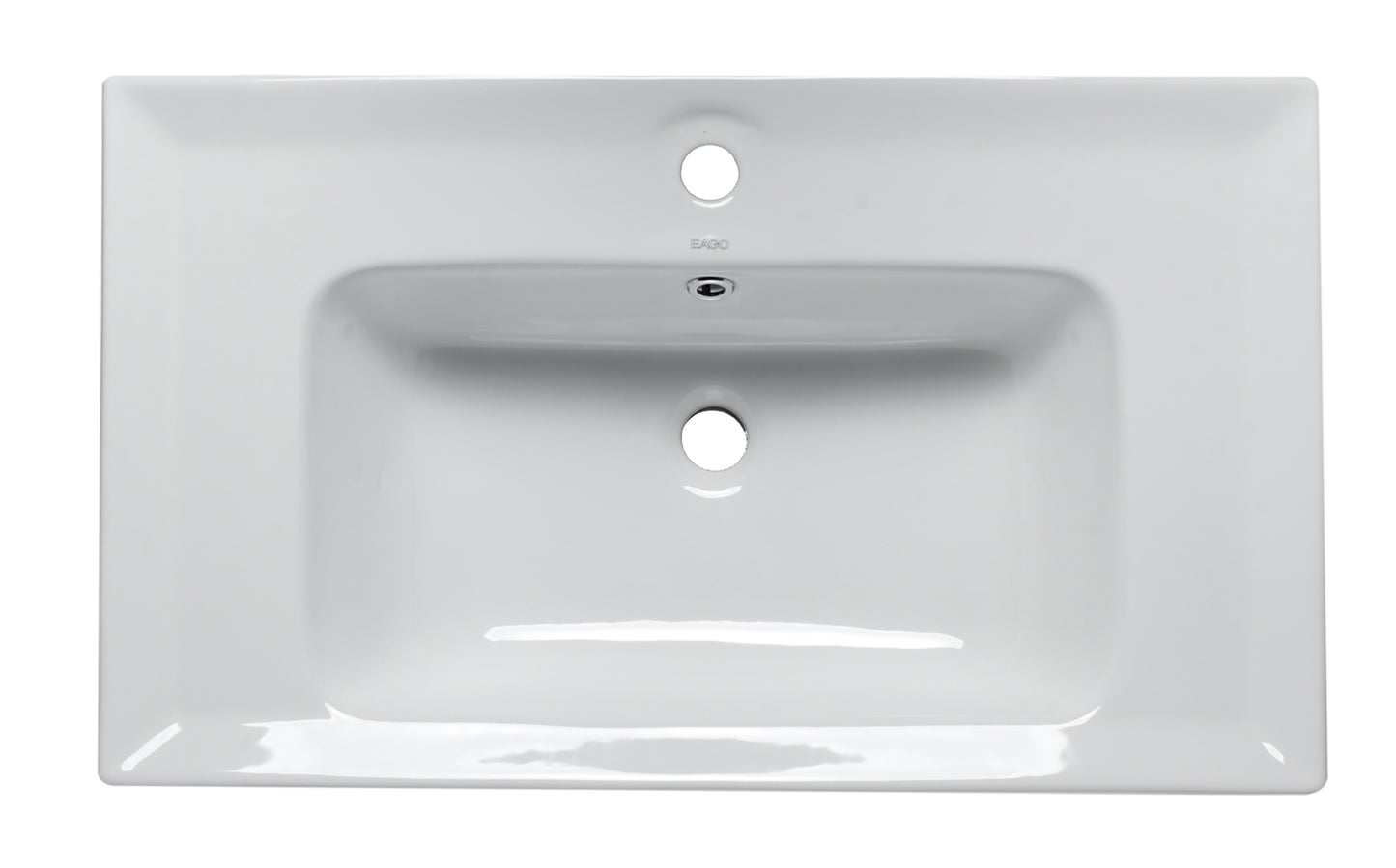 EAGO BH003 White Ceramic 32"x19" Rectangular Drop In Sink