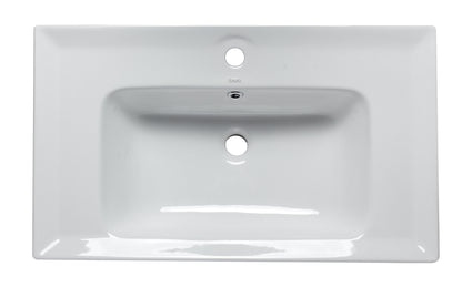 EAGO BH003 White Ceramic 32"x19" Rectangular Drop In Sink