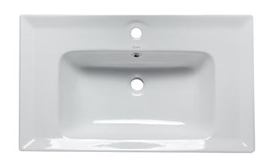 EAGO BH003 White Ceramic 32"x19" Rectangular Drop In Sink