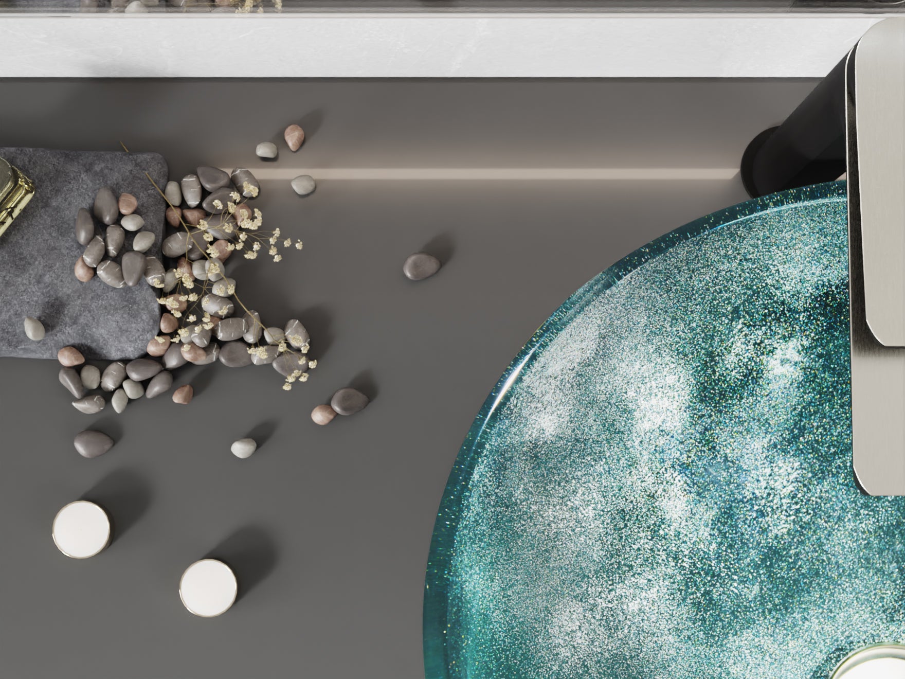 Belissima Round Glass Vessel Bathroom Sink