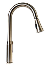 Load image into Gallery viewer, ALFI brand ABKF3480-BN Brushed Nickel Gooseneck Pull Down Kitchen Faucet
