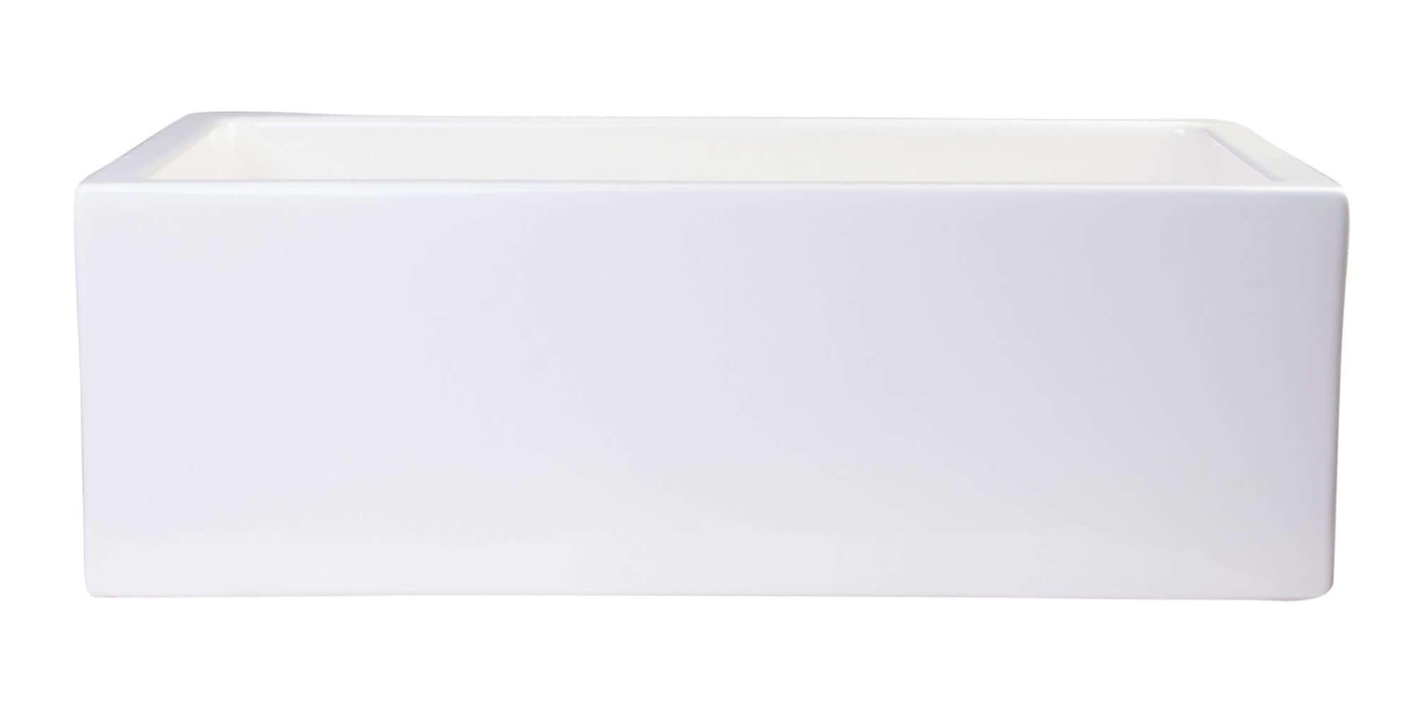 ALFI brand AB3018SB-B  30" Biscuit Smooth Apron Thick Wall Fireclay Single Bowl Farm Sink