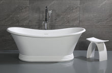 Load image into Gallery viewer, ALFI brand AB9950 67&quot; White Matte Pedestal Solid Surface Resin Bathtub