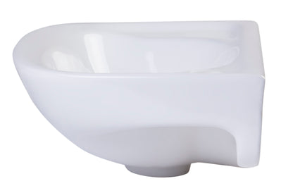 ALFI brand AB102 Small White Wall Mounted Porcelain Bathroom Sink Basin