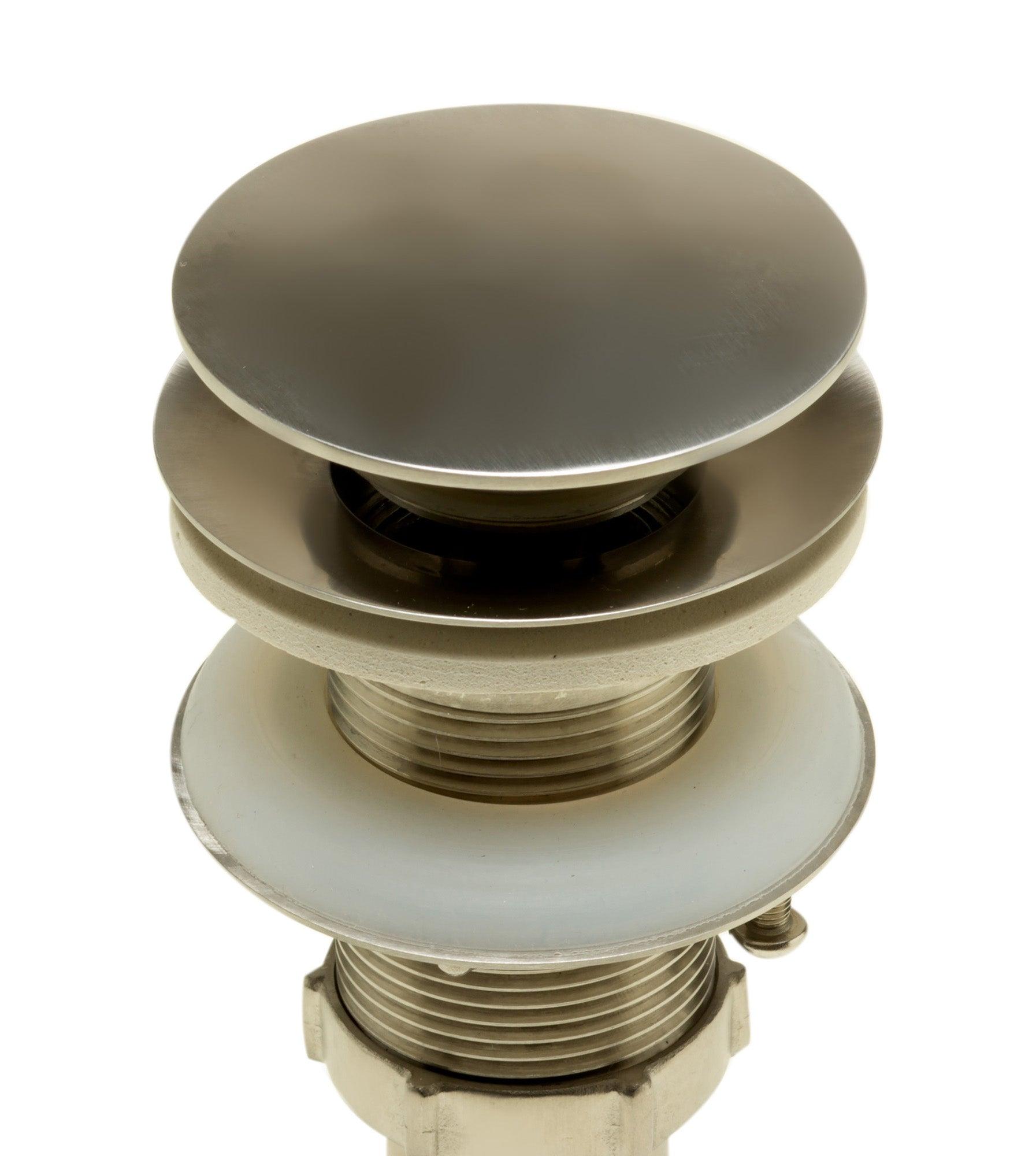 ALFI brand AB5009-BSS Brushed Stainless Steel Pop Up Drain for Sink w/o Overflow