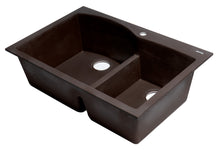 Load image into Gallery viewer, ALFI brand AB3320DI-C Chocolate 33&quot; Double Bowl Drop In Granite Composite Kitchen Sink