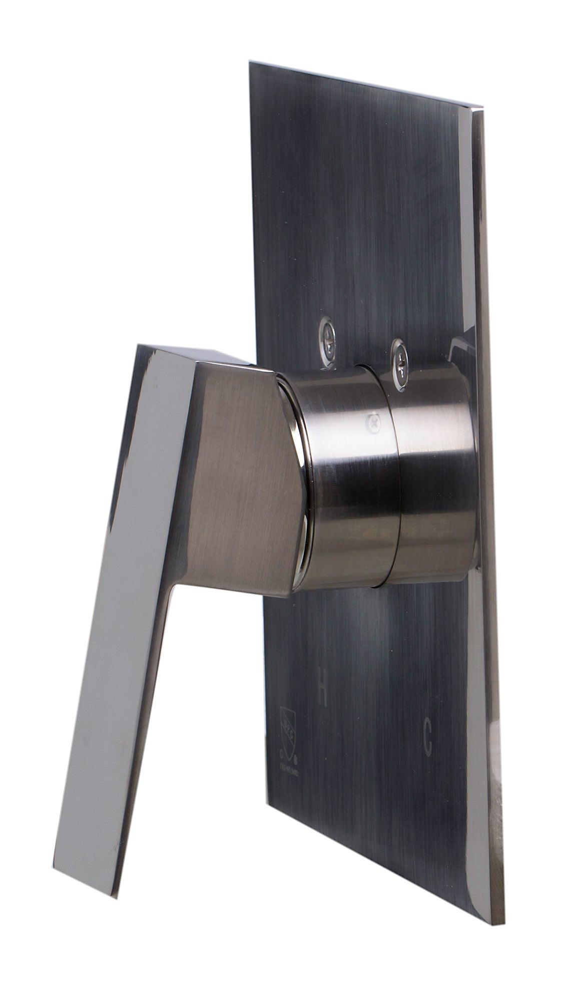 ALFI brand AB5501-BN Brushed Nickel Shower Valve Mixer with Square Lever Handle