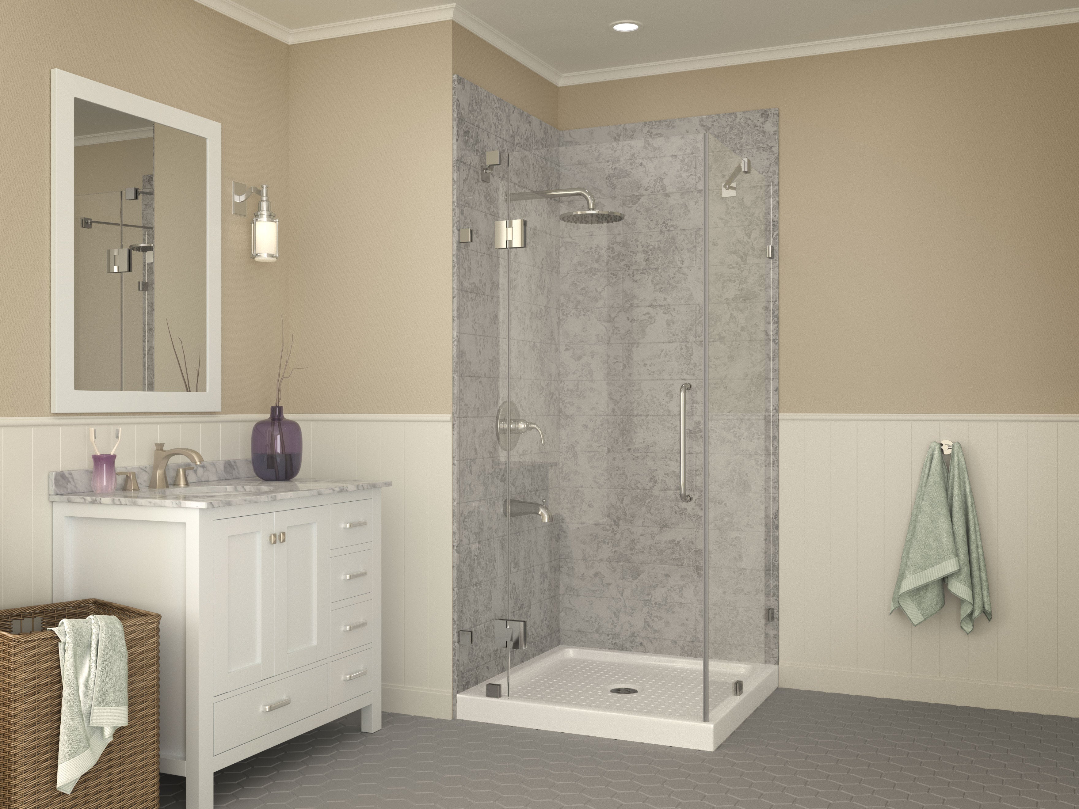 Titan Series 36 in. x 36 in. Shower Base in White