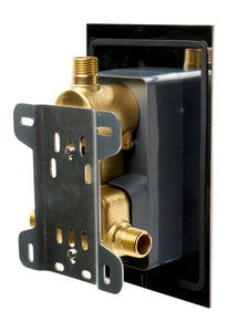 ALFI brand AB2601-BN Brushed Nickel Square Knob 1 Way Thermostatic Shower Mixer
