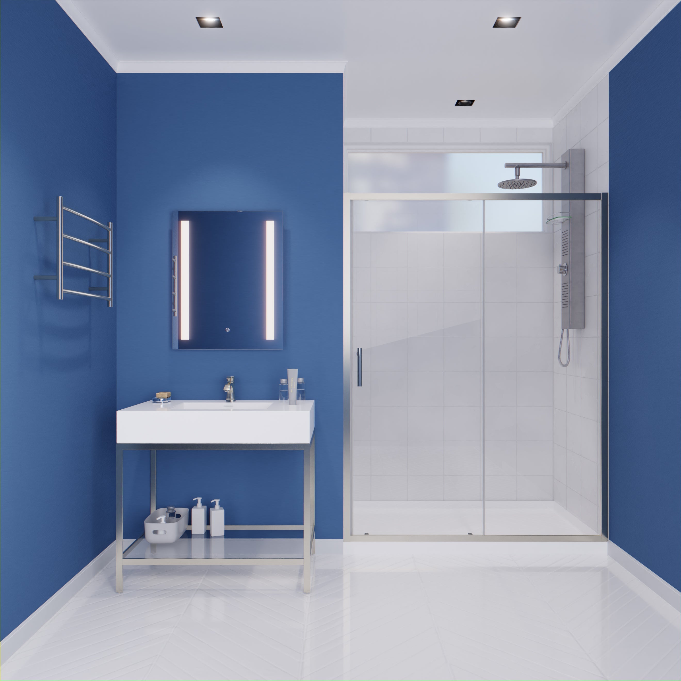 Halberd 60 in. x 72 in. Framed Shower Door with TSUNAMI GUARD