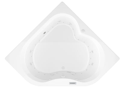 Atlantis Whirlpools Cascade Deluxe Series 61.5 x 83.5in. Air and Whirlpool Jetted corner installation Bathtub in White