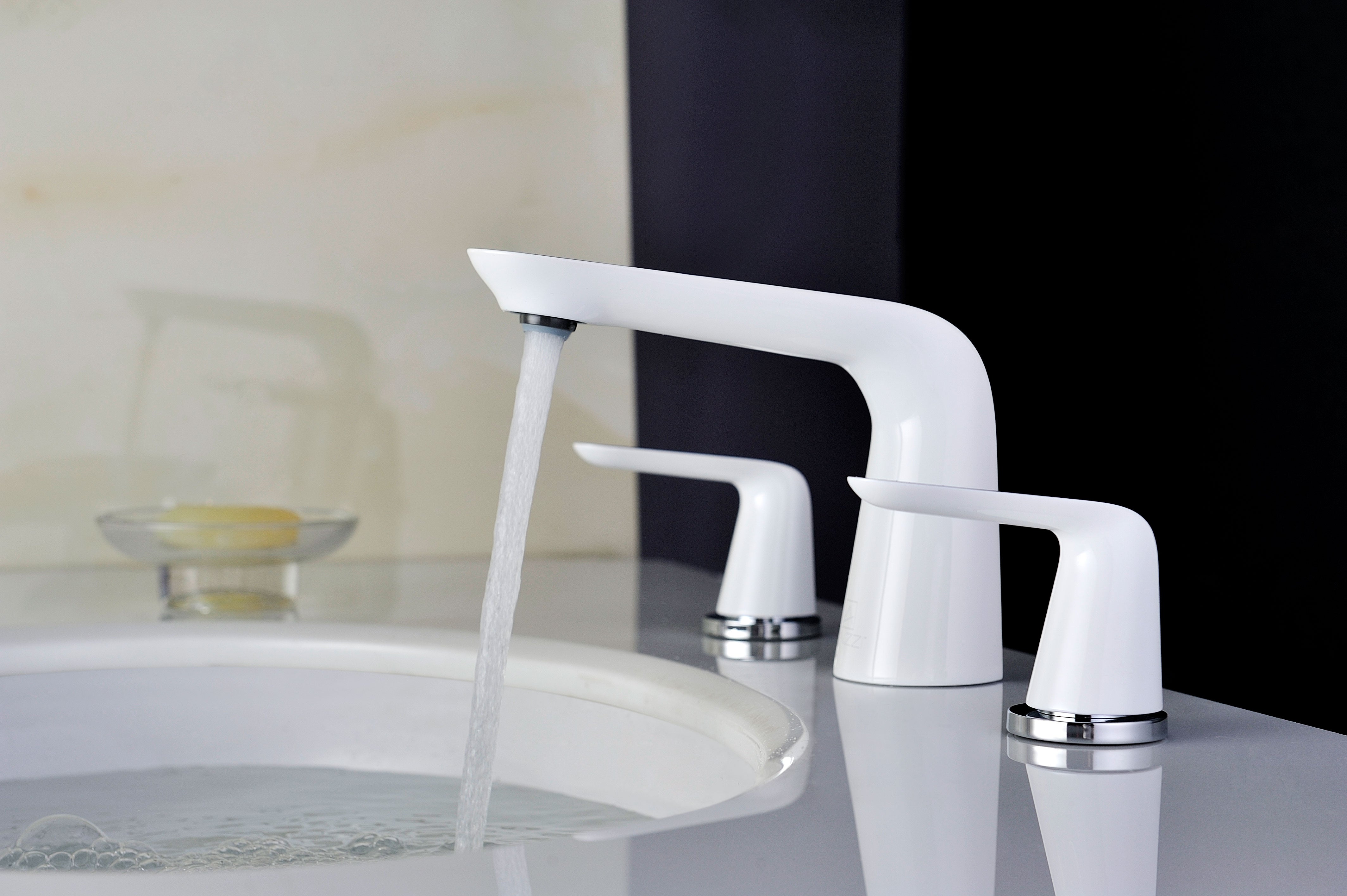 Pendant Series 8 in. Widespread 2-Handle Low-Arc Bathroom Faucet in Polished Chrome