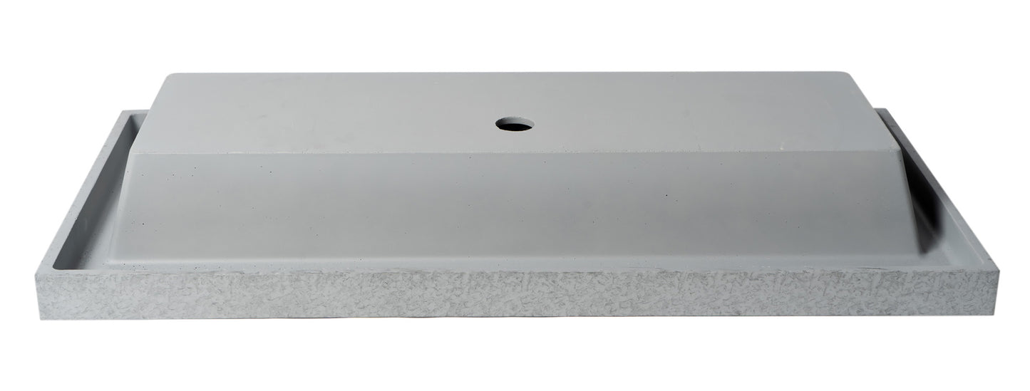 ALFI brand ABCO40TR 40" Solid Concrete Trough Sink for the Bathroom