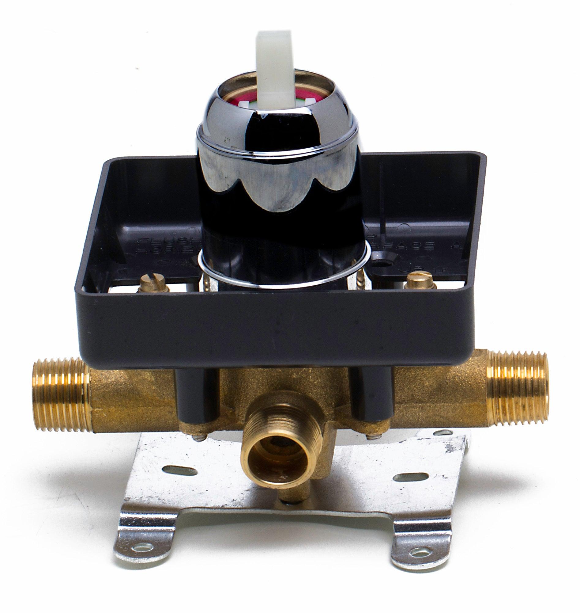 ALFI brand AB5501-BN Brushed Nickel Shower Valve Mixer with Square Lever Handle