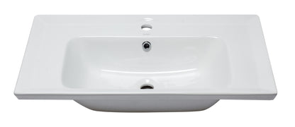 EAGO BH003 White Ceramic 32"x19" Rectangular Drop In Sink