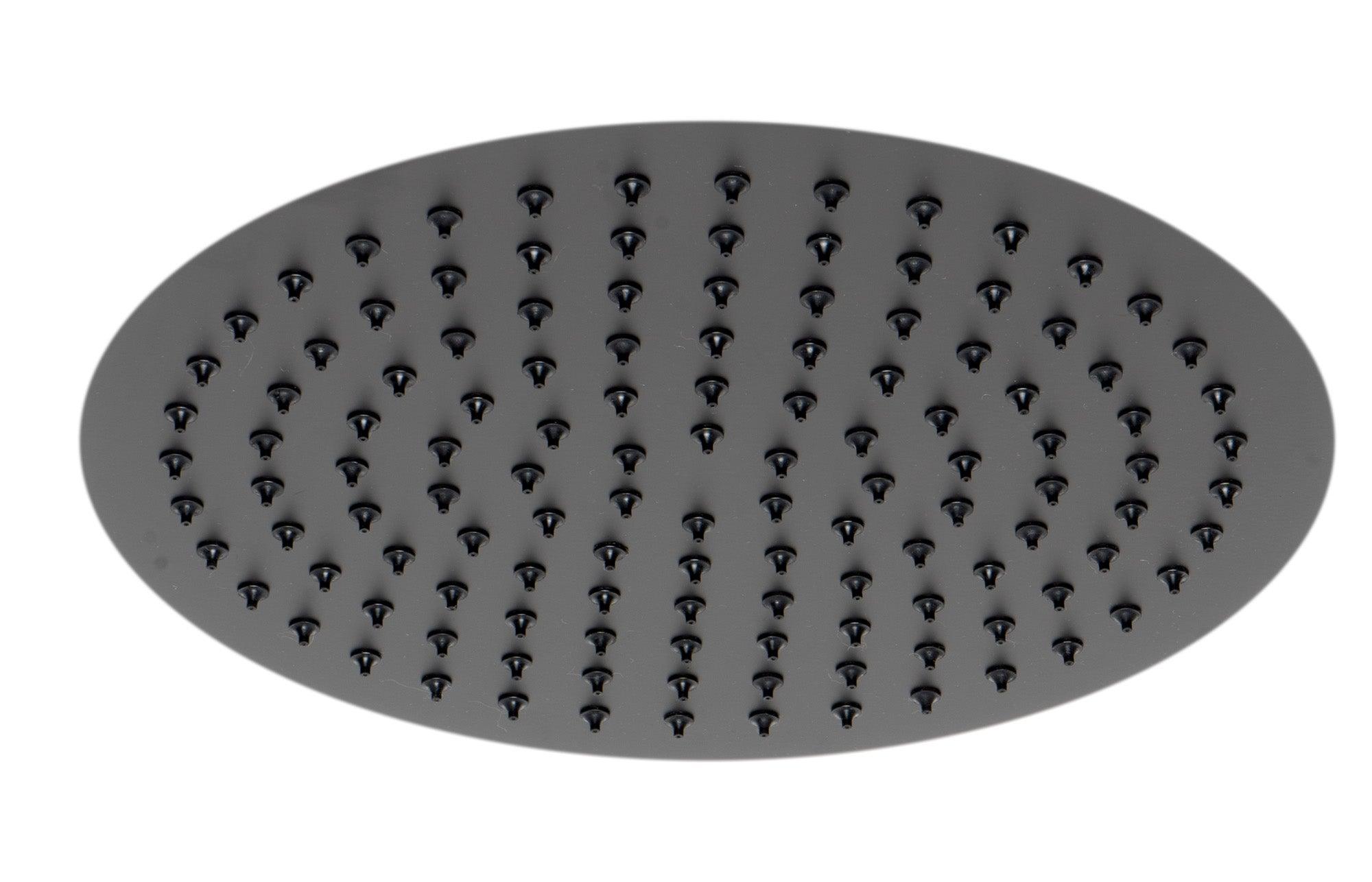 ALFI brand RAIN12R-BM Matte Black Stainless Steel 12" Round Ultra-Thin Rain Shower Head