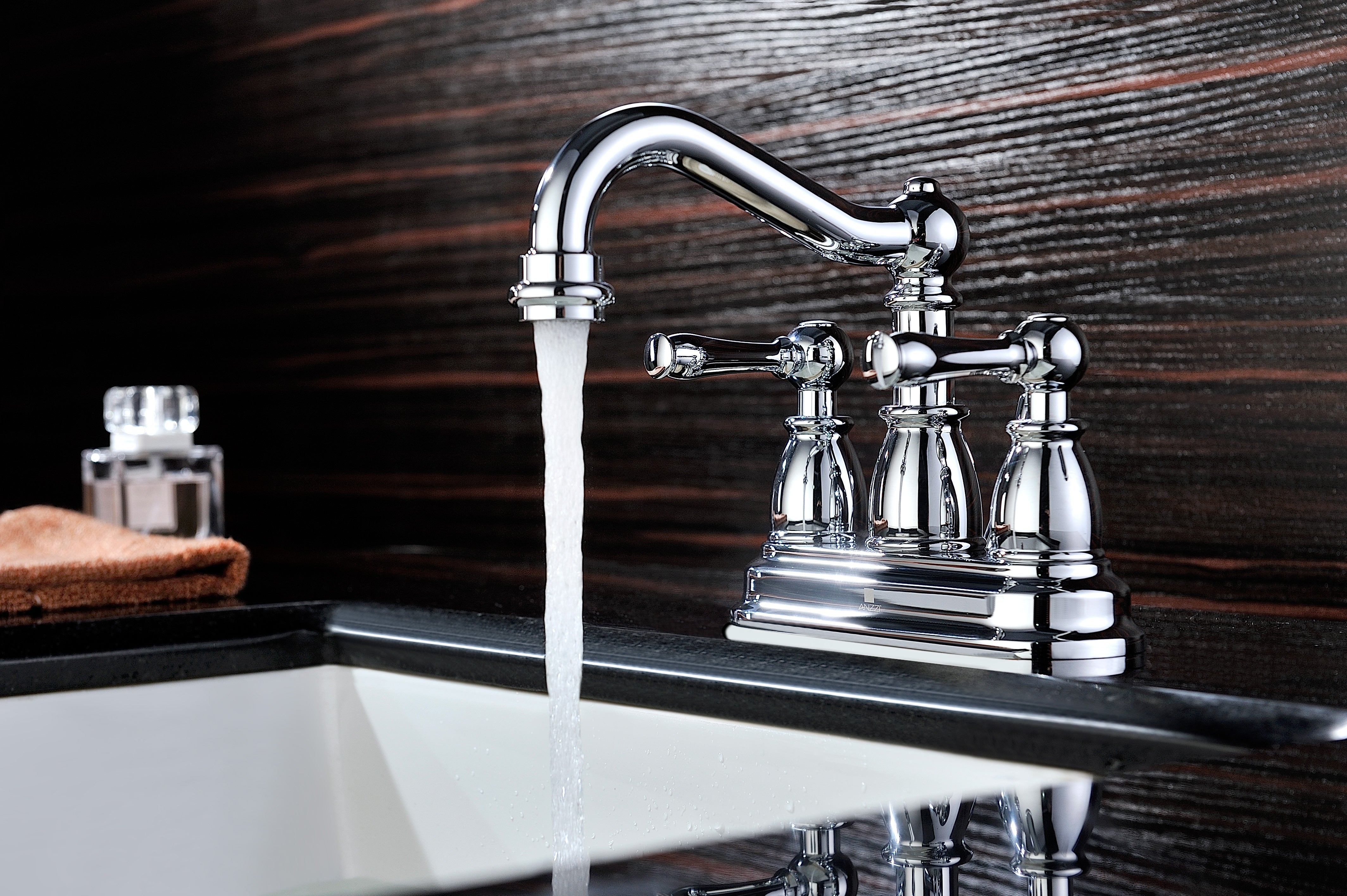 Edge Series 4 in. Centerset 2-Handle Mid-Arc Bathroom Faucet in Polished Chrome