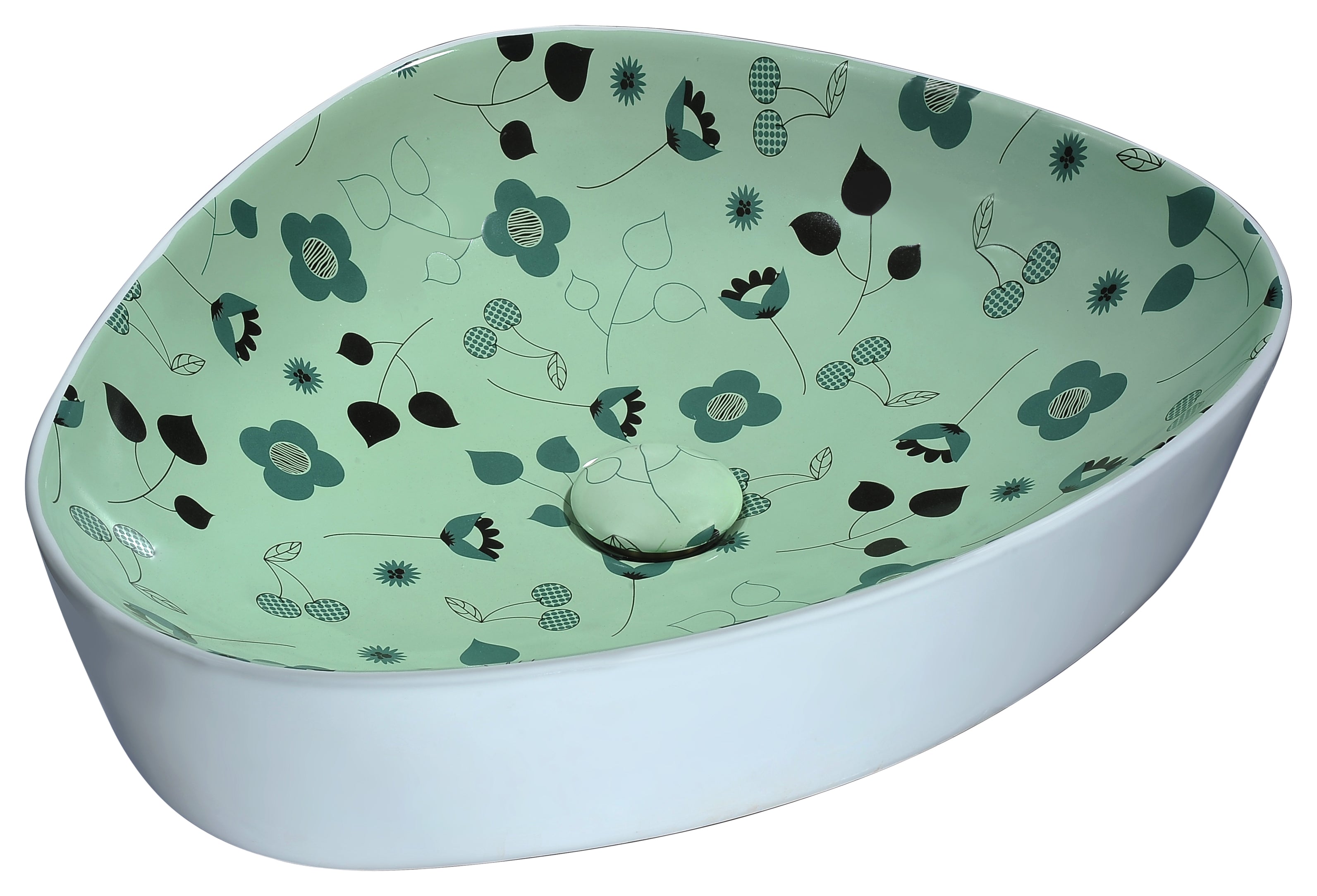Franco Series Ceramic Vessel Sink in Mint Green