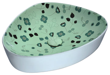 Franco Series Ceramic Vessel Sink in Mint Green