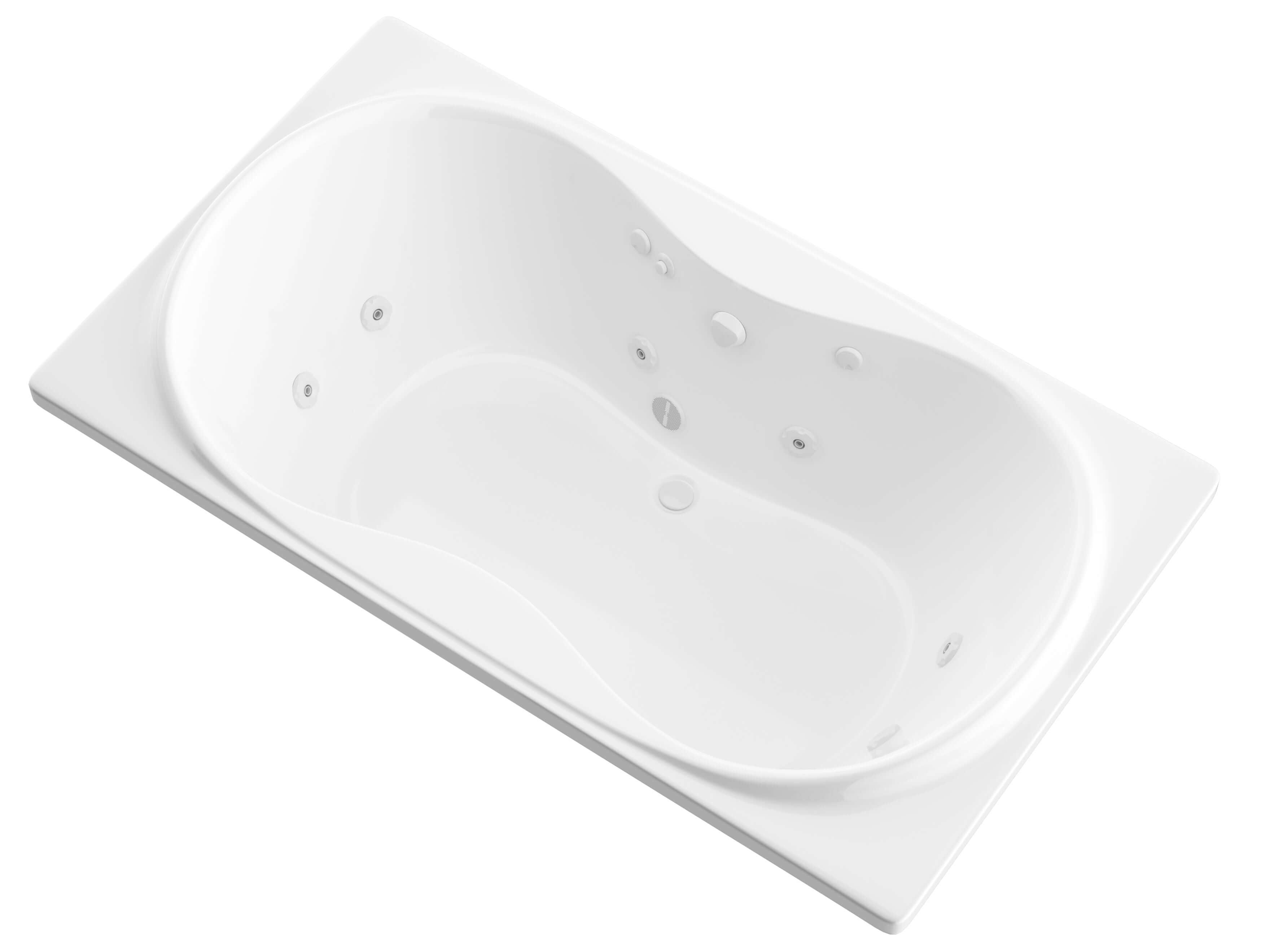 Atlantis Whirlpools Whisper 42 x 72 Rectangular Whirlpool Jetted Bathtub