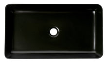 Load image into Gallery viewer, ALFI brand ABC902-BM Black Matte 24&quot; Modern Rectangular Above Mount Ceramic Sink