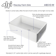 Load image into Gallery viewer, ALFI brand AB510-W White 30&quot; Contemporary Smooth Apron Fireclay Farmhouse Kitchen Sink