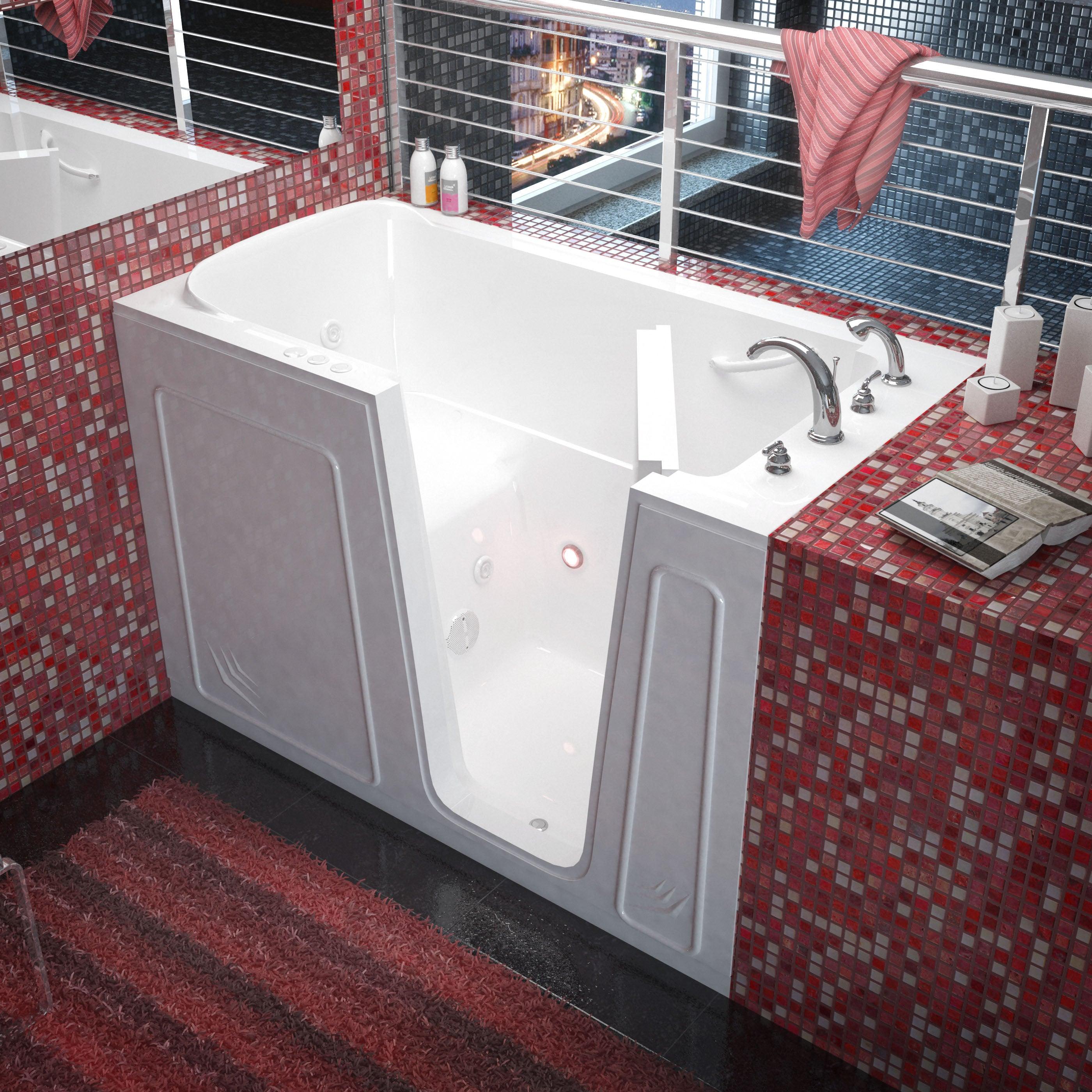 MediTub 32 x 60 Right Drain Whirlpool Jetted Walk-In Acrylic Bathtub ...
