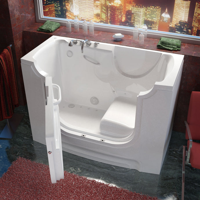 Wheelchair Accessible 30 x 60 Air Jetted Bathtub, Gelcoat, Freestanding