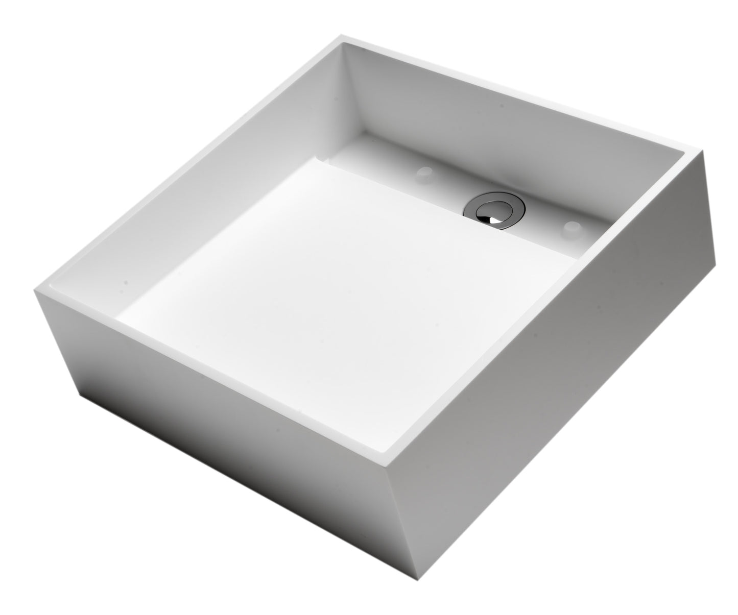 ALFI brand ABRS14S 14" Square White Matte Solid Surface Resin Sink