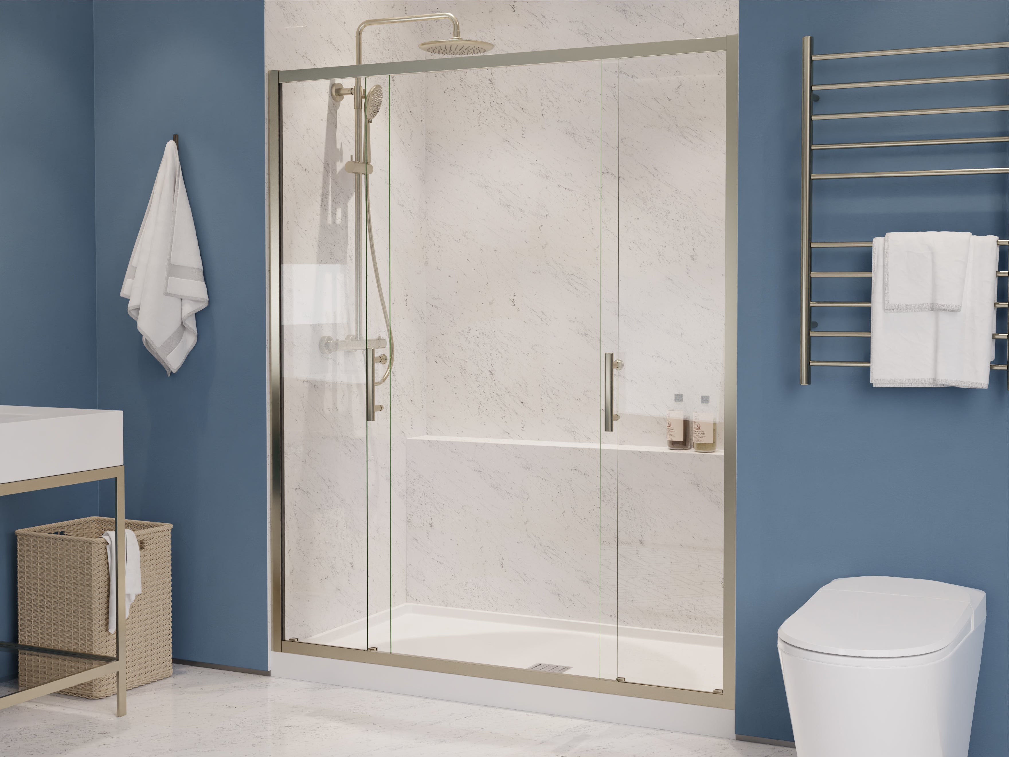 ANZZI Enchant 70-in. x 60.4-in. Framed Sliding Shower Door