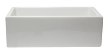 Load image into Gallery viewer, ALFI brand AB3018HS-W 30 inch White Reversible Smooth / Fluted Single Bowl Fireclay Farm Sink