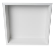 Load image into Gallery viewer, ALFI brand ABNC1616-W 16&quot; x 16&quot; White Matte Stainless Steel Square Single Shelf Bath Shower Niche