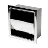 ALFI brand ABTP77-PSS Polished Stainless Steel Recessed Toilet Paper Holder with Cover