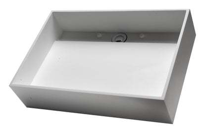 ALFI brand ABRS2014 20" x 14" White Matte Solid Surface Resin Sink