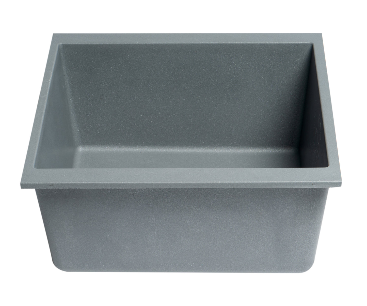 ALFI brand AB1720UM-T Titanium 17" Undermount Rectangular Granite Composite Kitchen Prep Sink