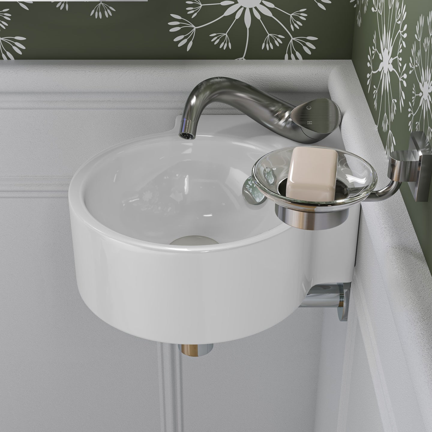 ALFI brand AB1572-BN Wave Brushed Nickel Single Lever Bathroom Faucet