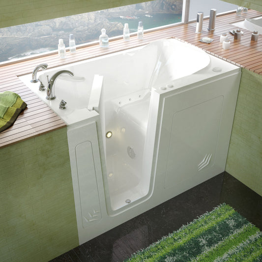 MediTub Walk-In 30 x 54 Left Drain Air Jetted Walk-In Bathtub