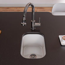 Load image into Gallery viewer, ALFI brand AB1218 Small Rectangular Fireclay Undermount or Drop In Prep / Bar Sink