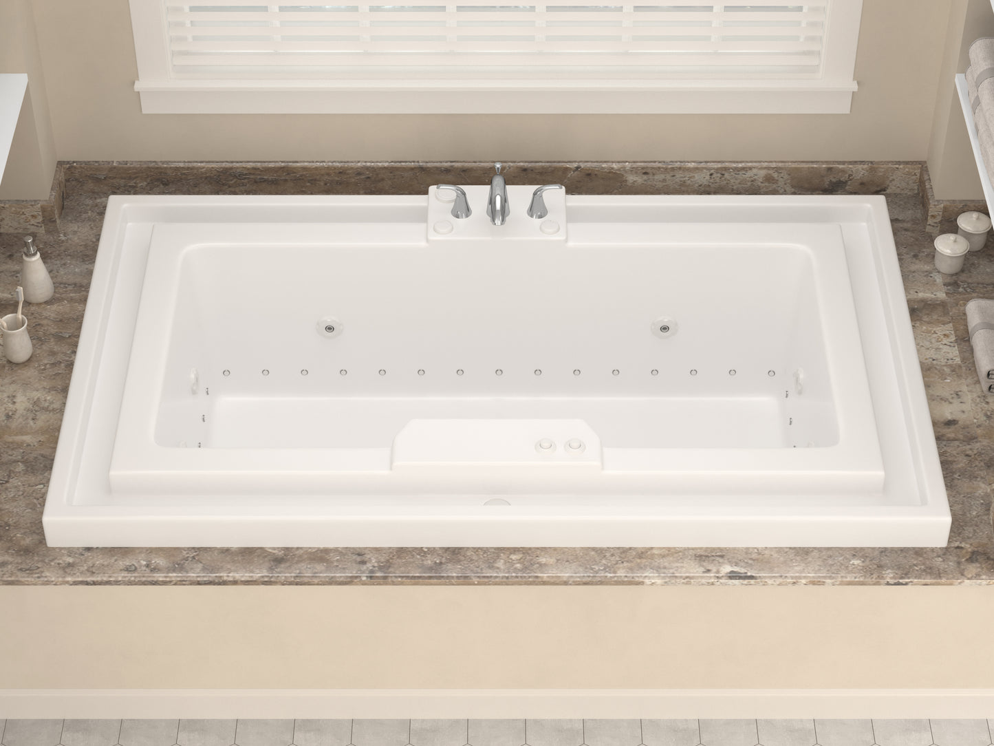 Atlantis Whirlpools Infinity 46 x 78 Endless Flow Air & Whirlpool Jetted Bathtub