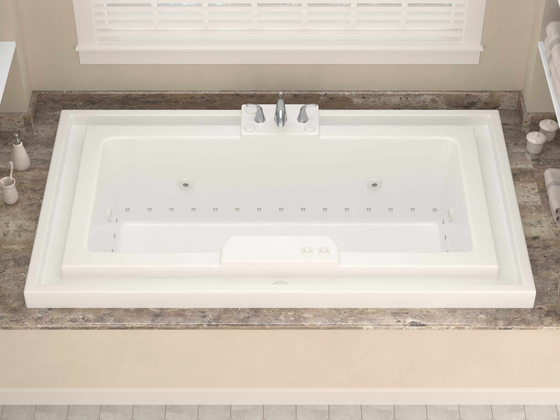 Atlantis Whirlpools Infinity 46 x 78 Endless Flow Air & Whirlpool Jetted Bathtub