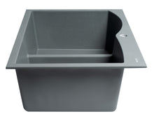 Load image into Gallery viewer, ALFI brand AB3320DI-T Titanium 33&quot; Double Bowl Drop In Granite Composite Kitchen Sink