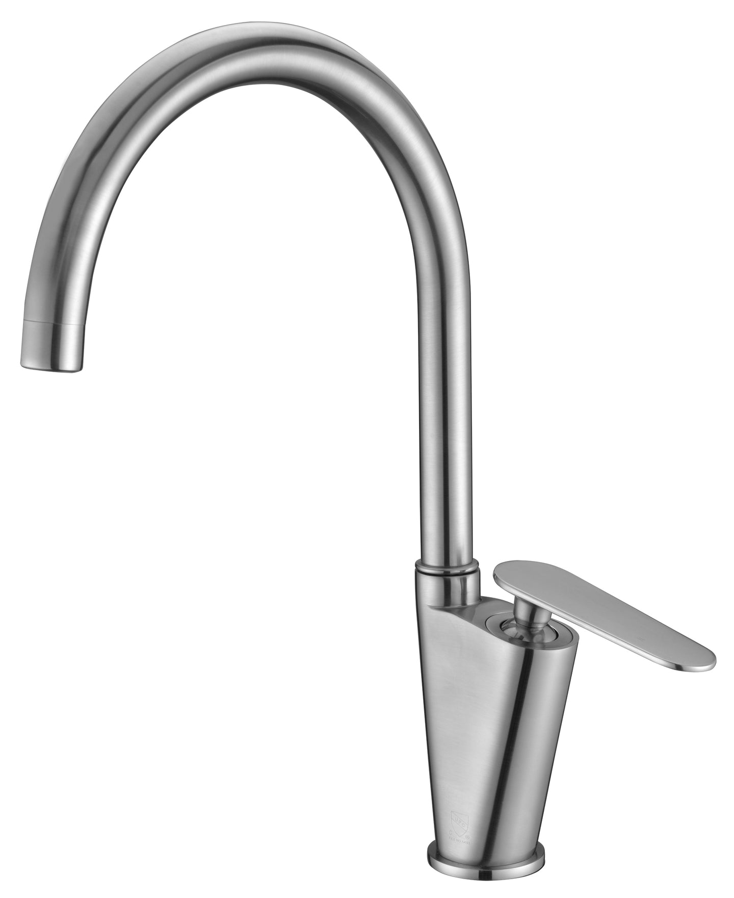 ALFI brand AB3600-BN Brushed Nickel Gooseneck Single Hole Bathroom Faucet