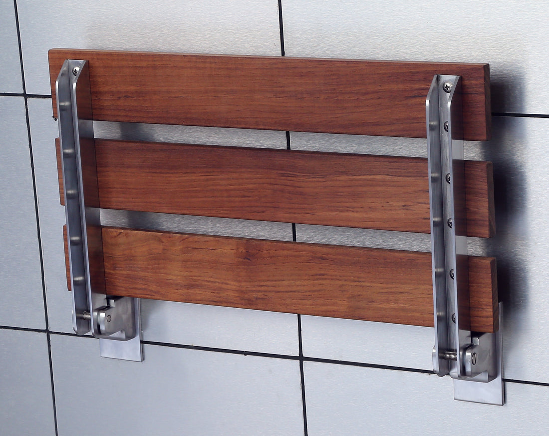 Rochen 12.4 in. Teak Wall Mounted Shower Seat