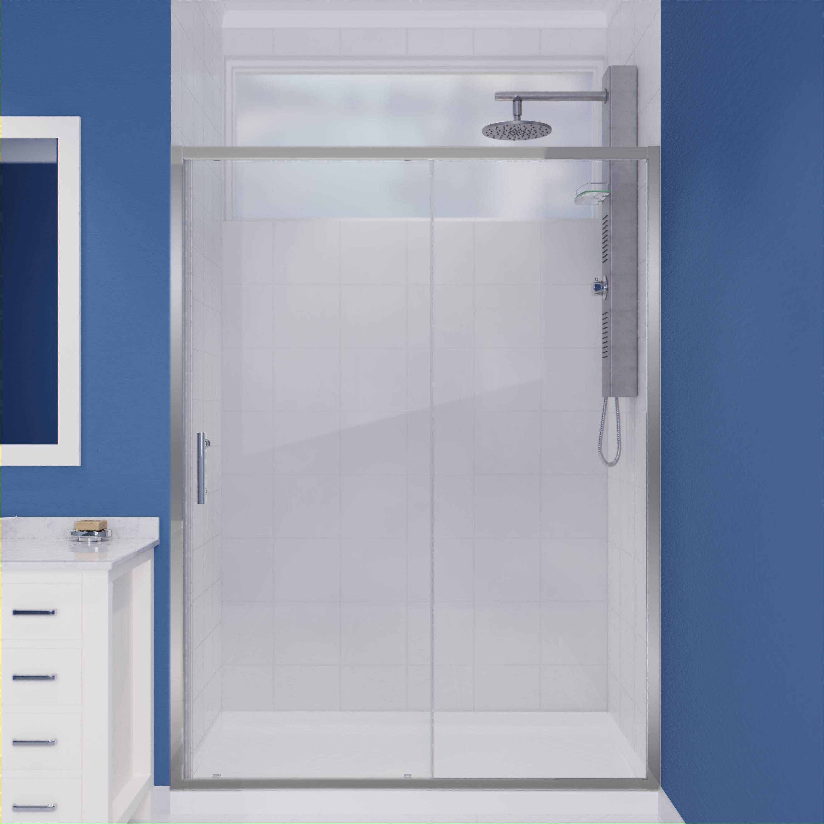 Halberd 60 in. x 72 in. Framed Shower Door with TSUNAMI GUARD