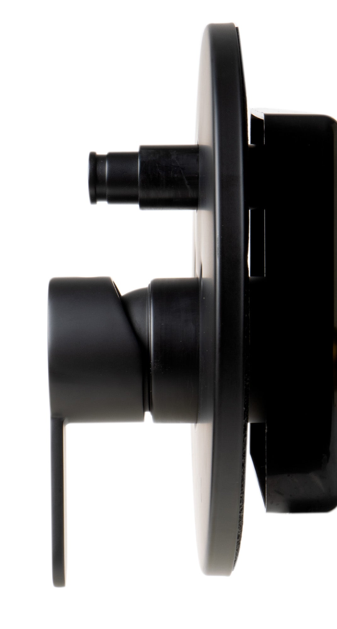 ALFI brand AB3101-BM Black Matte Shower Valve with Rounded Lever Handle and Diverter