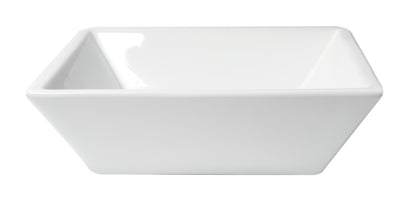 ALFI brand ABC912 White 17" Square Above Mount Ceramic Sink