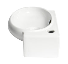 Load image into Gallery viewer, ALFI brand ABC117 White 17&quot; Small Wall Mounted Ceramic Sink with Faucet Hole