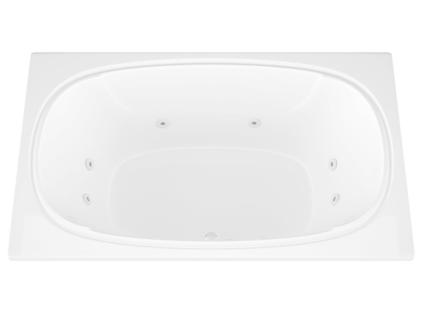 Atlantis Whirlpools Charleston 48 x 78 Rectangular Whirlpool Jetted Bathtub