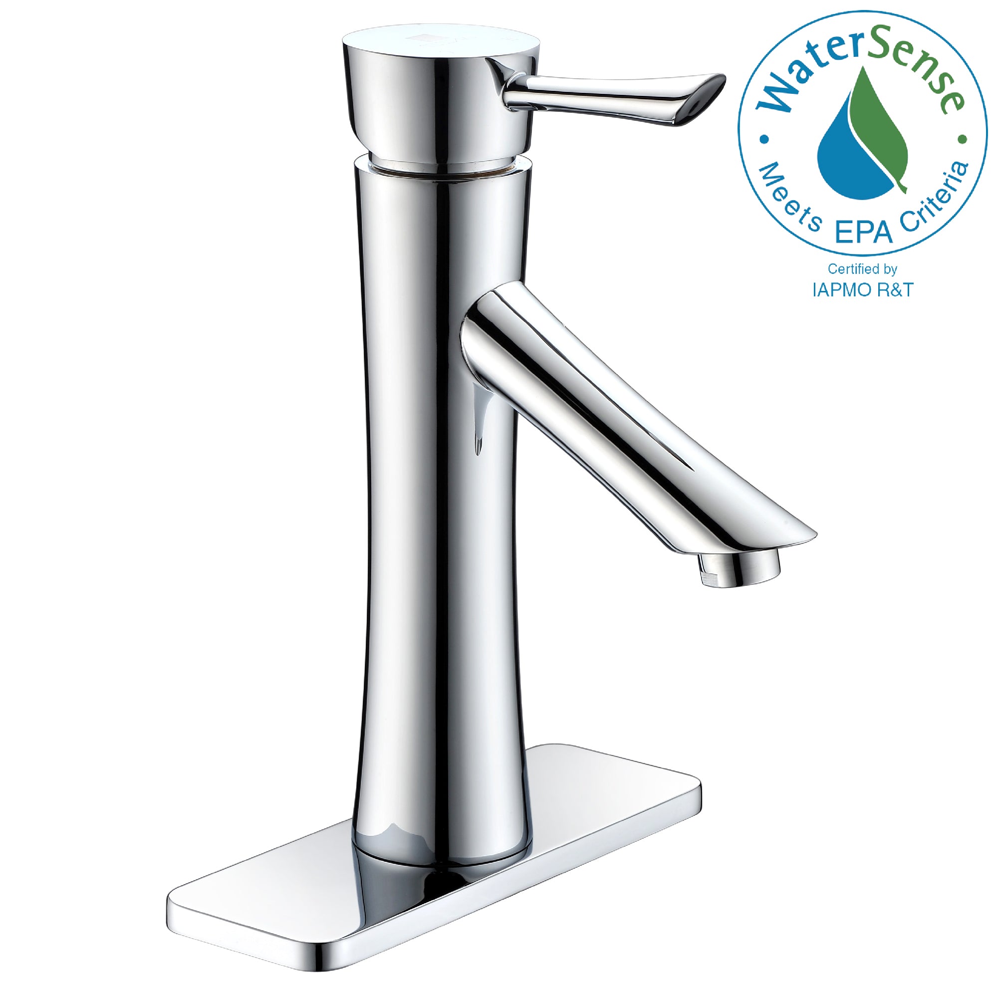 Saga Series Single Hole Single-Handle Low-Arc Bathroom Faucet in Polished Chrome
