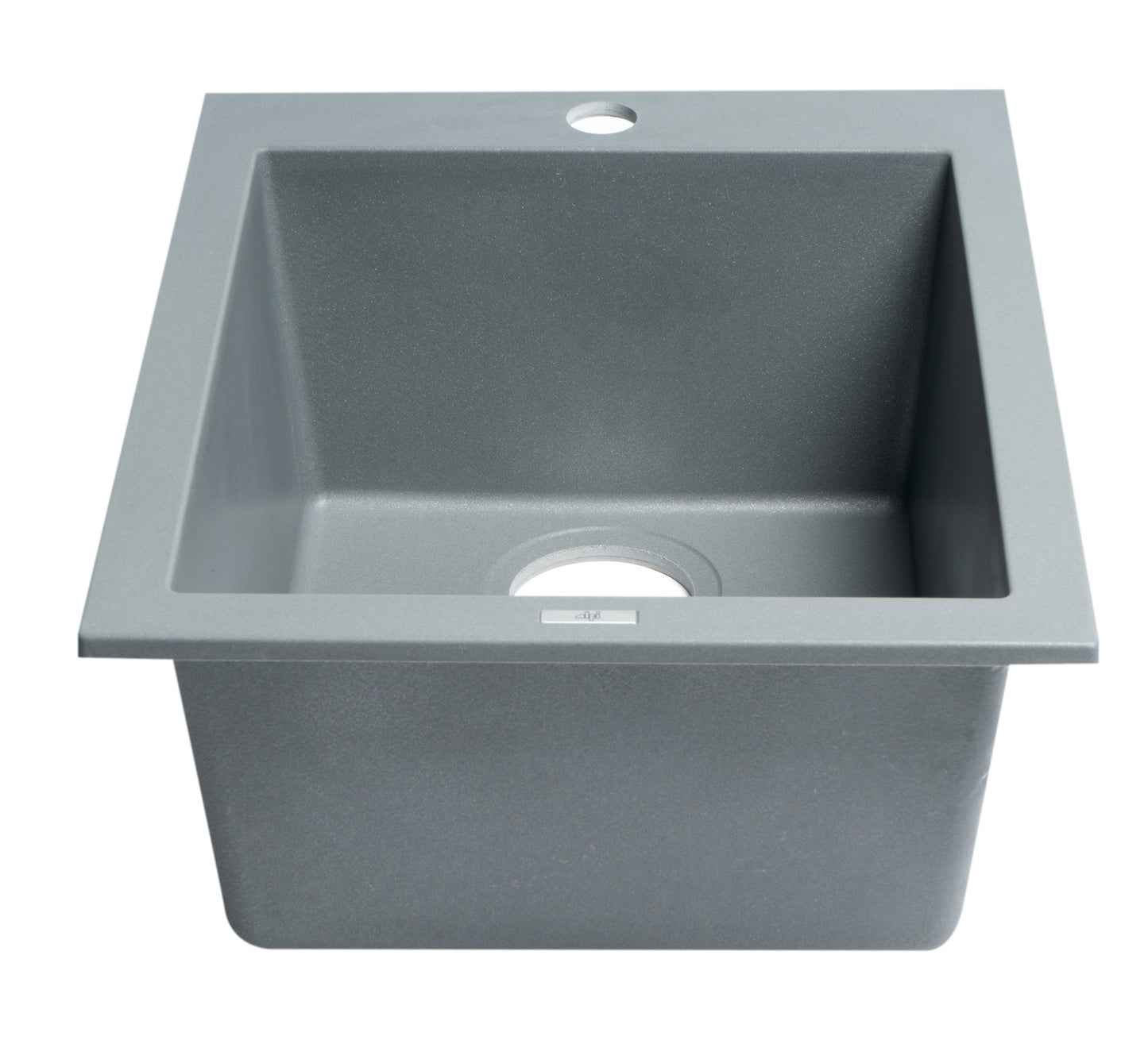 ALFI brand AB1720DI-T Titanium 17" Drop-In Rectangular Granite Composite Kitchen Prep Sink